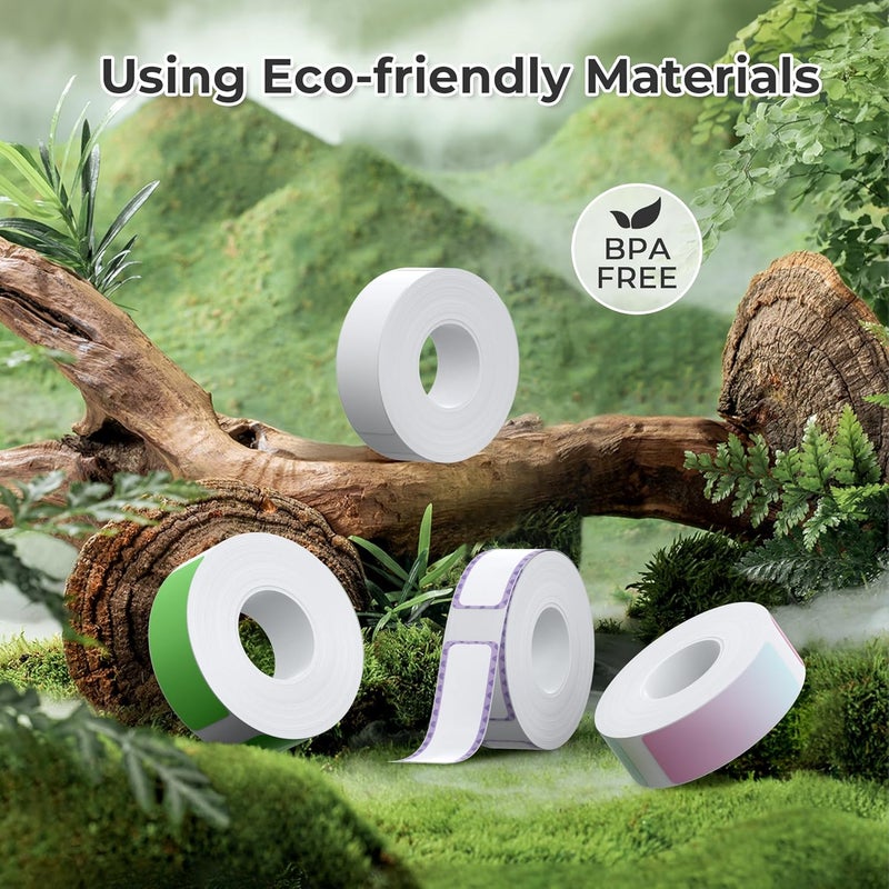 Nelko Genuine P21 Label Maker Tape, Adapted Label Print Paper, 14x40mm (0.55"x1.57"), Standard Laminated Office Labeling Tape Replacement, Multipurpose of P21, 180 Labels/Roll, 3-Roll, White - Image 5